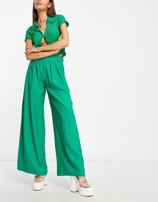 Зеленые брюки-палаццо SNDYS SNDYS