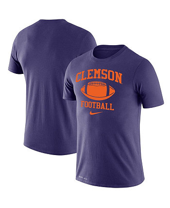 Мужская фиолетовая футболка Clemson Tigers Big and Tall Football Legend Performance Nike