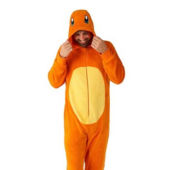 Пижама-комбинезон для мужчин OppoSuits Pokémon Charmander с капюшоном и длинными рукавами OppoSuits