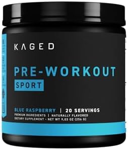 Kaged Pre-Kaged Sport Pre Workout Powder (Порошок) | Blue Razz | Energy Supplement for Endurance | Cardio, Weightlifting Sports Drink | 20 Servings (Порции) Kaged