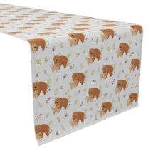 Table Runner, 100% Cotton, 16x108&#34;, Bear Hugs Fabric Textile Products
