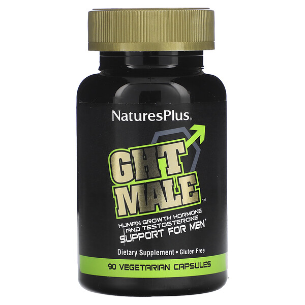 GHT Male, Поддержка гормона роста и тестостерона у мужчин - 90 вегетарианских капсул - NaturesPlus NaturesPlus