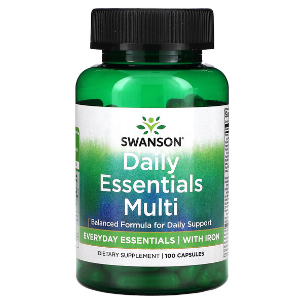Daily Essentials Multi, 100 капсул Swanson