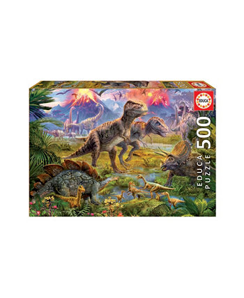 Dinosaur Gathering Puzzle, 500 Piece Educa