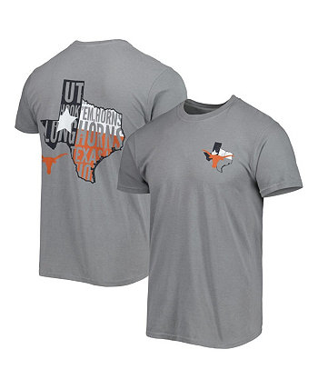 Мужская серая футболка Texas Longhorns Hyperlocal State Image One