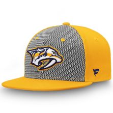 Men's Fanatics Branded Gray/Gold Nashville Predators Versalux Fitted Hat Fanatics
