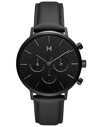 Мужские кварцевые кожаные черные часы Legacy 42 мм MVMT