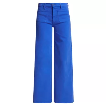 Undercover Sneak Mid-Rise Wide-Leg Jeans MOTHER