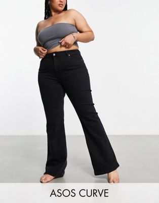 Заклепочные джинсы в стиле флэр ASOS Curve для женщин ASOS Curve