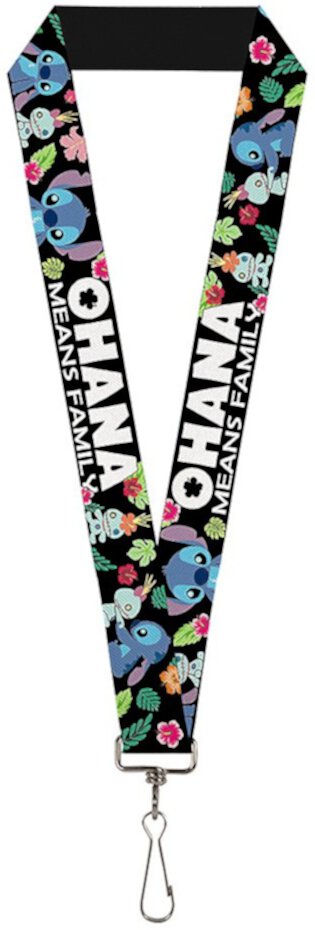 Lanyard - 1.0 - Ohana Means Family/Stitch & Scrump Poses/Tro Buckle-Down