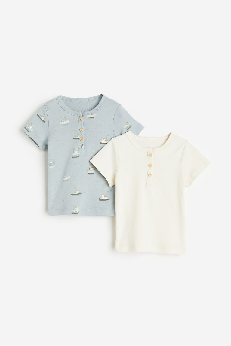 2 пары хлопковых футболок H&M