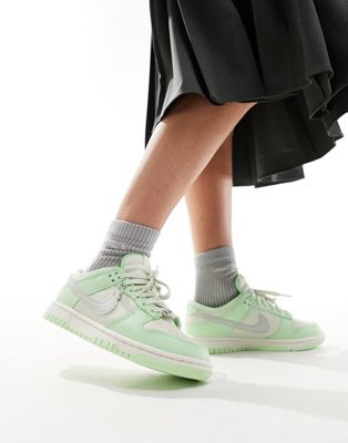 Премиальные кроссовки Nike Dunk Low NN светло-зеленого цвета и цвета слоновой кости Nike