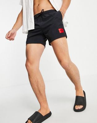 Черные плавки-шорты с контрастным логотипом HUGO Bodywear Dominica HUGO Bodywear