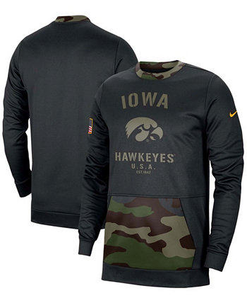 Мужская толстовка-пуловер с черным камуфляжным принтом Iowa Hawkeyes Military Appreciation Performance Nike