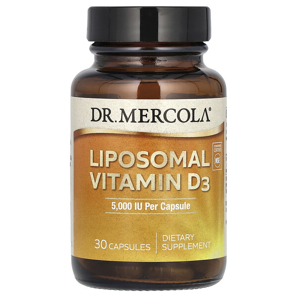 Липосомальный Витамин D3 - 5000МЕ - 30 капсул - Dr. Mercola Dr. Mercola