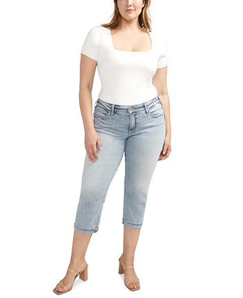 Plus Size Britt High-Rise Curvy-Fit Capri Jeans Silver Jeans Co.