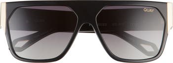 x Saweetie Go Off 146mm Flat Top Polarized Shield Sunglasses QUAY AUSTRALIA