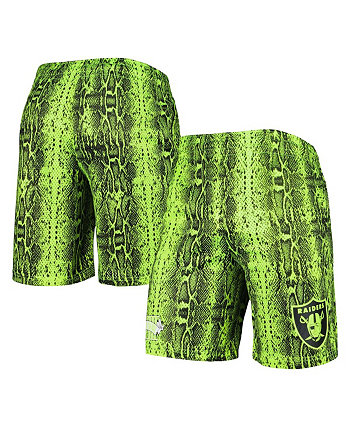 Мужские неоновые зеленые шорты Las Vegas Raiders Summer Pop New Era