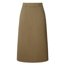 Women's Pencil Skirt High Waist Split Back Work Midi Skirts Hombety