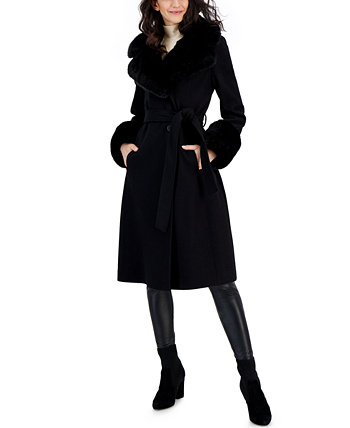 Женское Пальто с Воротником из Искусственного Меха Via Spiga Via Spiga