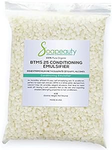 Soapeauty BTMS 25% - 16 oz - Behentrimonium Methosulfate Cetearyl Alcohol 25% Conditioning Emulsifier | Ingredient for Hair Care, Skin Care, Leave-in Treatment Products | 16 oz Soapeauty