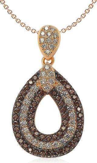 Ожерелье с кулоном в форме слезы Pave CZ Suzy Levian