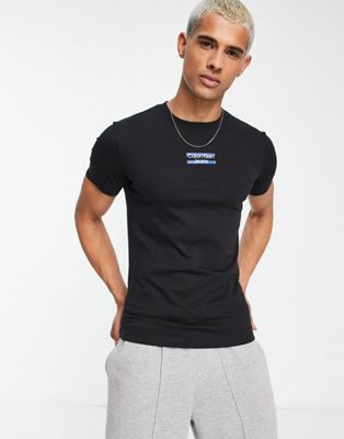 Черная футболка с логотипом на груди Calvin Klein Jeans Calvin Klein