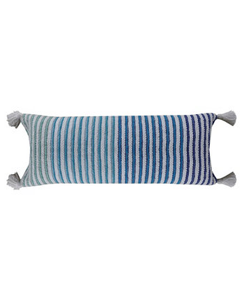 Декоративная подушка 14 x 36 дюймов для дивана, тканые вручную текстурированные полосы Vibhsa