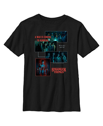 Boy's Stranger Things Scenes Collage War Is Coming To Hawkins  Child T-Shirt Netflix