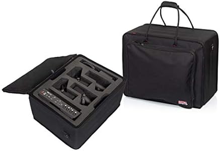 Gator Cases Lightweight Case with Custom Cut Foam Interior for RODECASTER Pro Podcast Mixer, Four Headphones, and Four Microphones; (GL-RODECASTER4) Gator