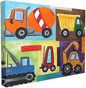 Stupell Industries Construction Trucks Set Wall Plaque, 13 x 19, Design by Artist nJoyArt Stupell Industries