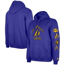 Men's New Era Purple Los Angeles Lakers Big & Tall 2023/24 City Edition Jersey Pullover Hoodie New Era x Staple