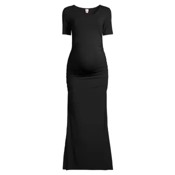 Трикотажное платье макси для беременных Hugo NOM