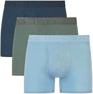 Мужские боксеры и трусы Hanes Originals Ultimate SuperSoft из бамбуковой вискозы (3 шт.) Hanes