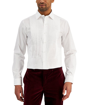 Мужская приталенная формальная рубашка со складками, созданная для Macy's Alfani