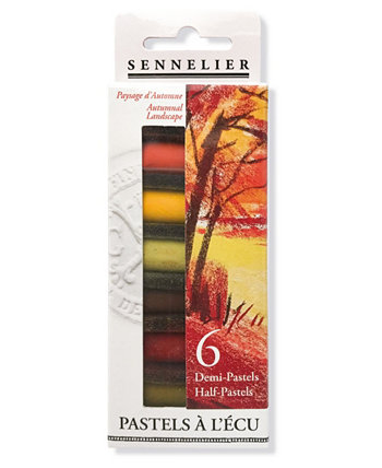 Extra Soft Autumn Half Pastel 6 Piece Stick Set, 5.91" x 1.25" Sennelier