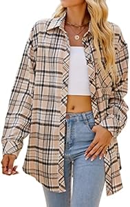 Женская Повседневная рубашка CHYRII Button Down Flannel CHYRII