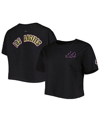 Women's Black Los Angeles Lakers Classics Boxy T-shirt Pro Standard