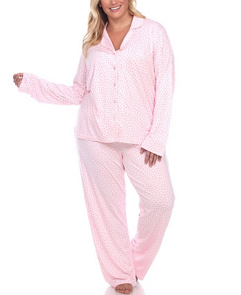 Женский пижамный комплект больших размеров, 2 предмета White Mark