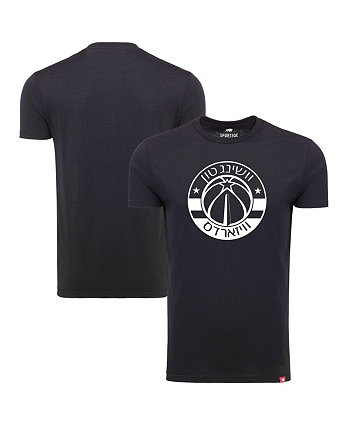 Men's Black Washington Wizards Hebrew Language Comfy Tri-Blend T-shirt Sportiqe