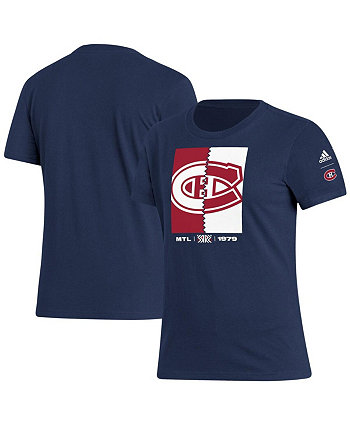 Женская темно-синяя футболка Montreal Canadiens Reverse Retro 2.0 Playmaker Adidas