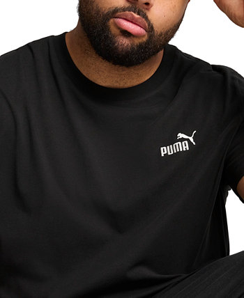 Мужская хлопковая футболка Puma с небольшим логотипом, стандартный крой, короткие рукава, легко ухаживать Puma