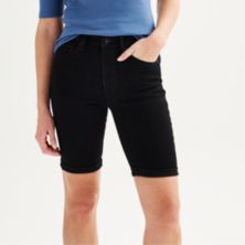 Женские джинсовые шорты-бермуды Sonoma Goods For Life® с подвернутыми манжетами SONOMA