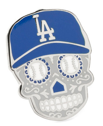 Мужская булавка с сахарным черепом Los Angeles Dodgers на лацкане MLB