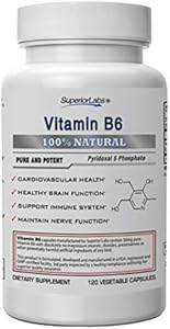 Superior Labs — Best Vitamin B6 Dietary Supplement — 50 mg Dosage,120 Vegetable Capsules —Supports Immune System Health — Healthy Brain Function — Cardiovascular Health Support Superior Labs