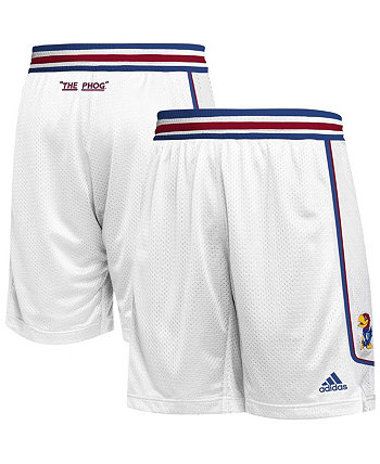 Мужские белые баскетбольные шорты Kansas Jayhawks Swingman Replica Adidas