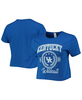Женская укороченная футболка Royal Distressed Kentucky Wildcats Core Laurels ZooZatz
