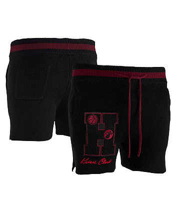 Men's NBA x Keiser Clark Black, Red Miami Heat No Caller ID Knit Shorts NBA Exclusive Collection