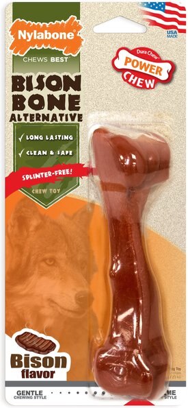 Nylabone Power Chew Bison Bone Alternative Nylon Dog Chew Toy, Large Nylabone