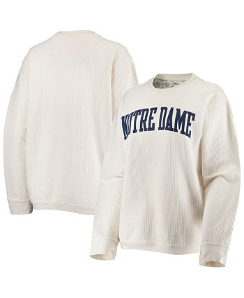 Женский белый свитер Notre Dame Fighting Irish с удобным шнурком в винтажном стиле, базовый пуловер с аркой Pressbox